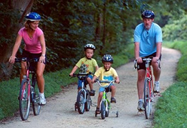 family-riding-the-bicycle-together